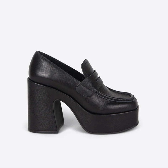 Intentionally Blank Lindo Platform Loafer in Black Leather - Picture 2 of 10